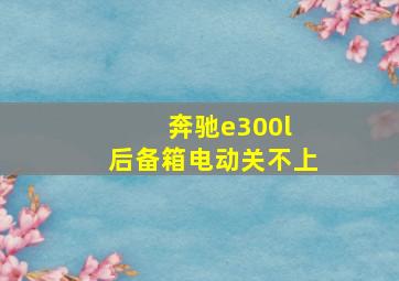 奔驰e300l 后备箱电动关不上